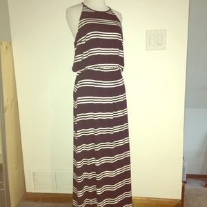 Ann Taylor Loft NEW sleeveless striped maxi M
